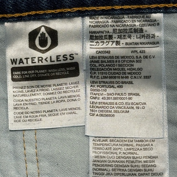 Levi's Men's 505 Regular Fit Jeans Size 46 X 30  Dark Stonewash Straight Leg NEW - Picture 8 of 13